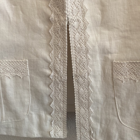 Linen White jacket , light weight Size, 8 - Picture 9 of 10